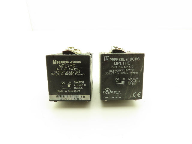 Pepperl+Fuchs MPL1HD Photoelectric Sensor Photo Head Retroreflective Lot of 2