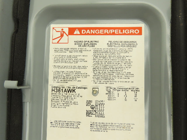 Square D H361 Safety Disconnect Switch Fusible 30A 3PH Series E1 Mixed Lot of 2