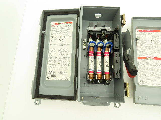 Square D H361 Safety Disconnect Switch Fusible 30A 3PH Series E1 Mixed Lot of 2