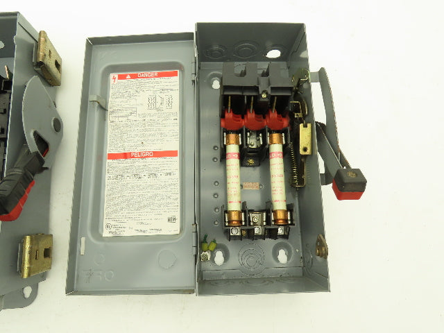 Square D H361 Safety Disconnect Switch Fusible 30A 3PH Series E1 Mixed Lot of 2