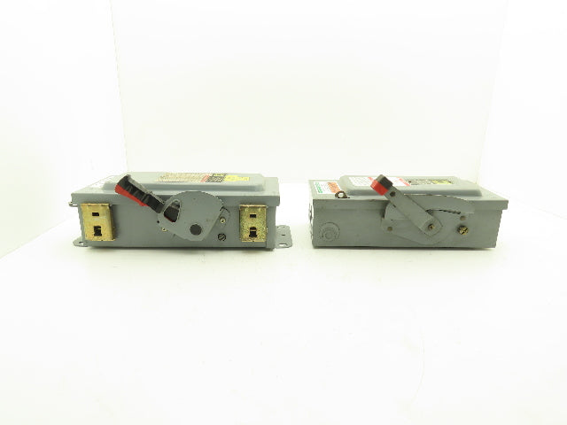 Square D H361 Safety Disconnect Switch Fusible 30A 3PH Series E1 Mixed Lot of 2
