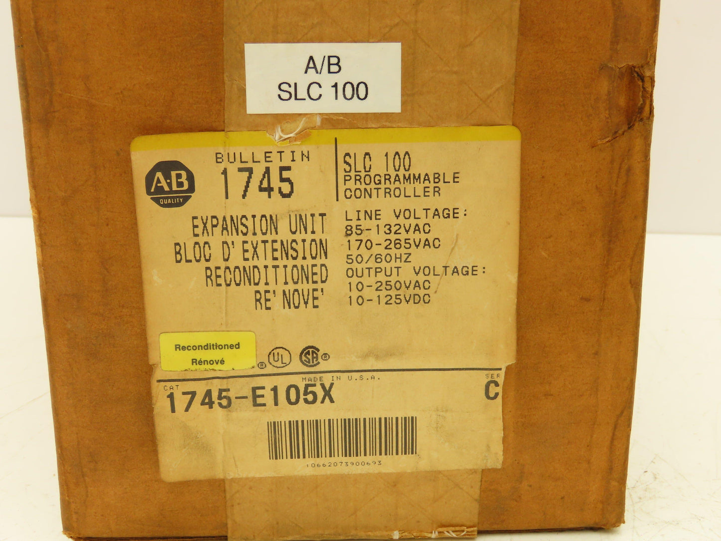 Allen Bradley 1745-E105 SLC 100 Controller Processor Input Output Module