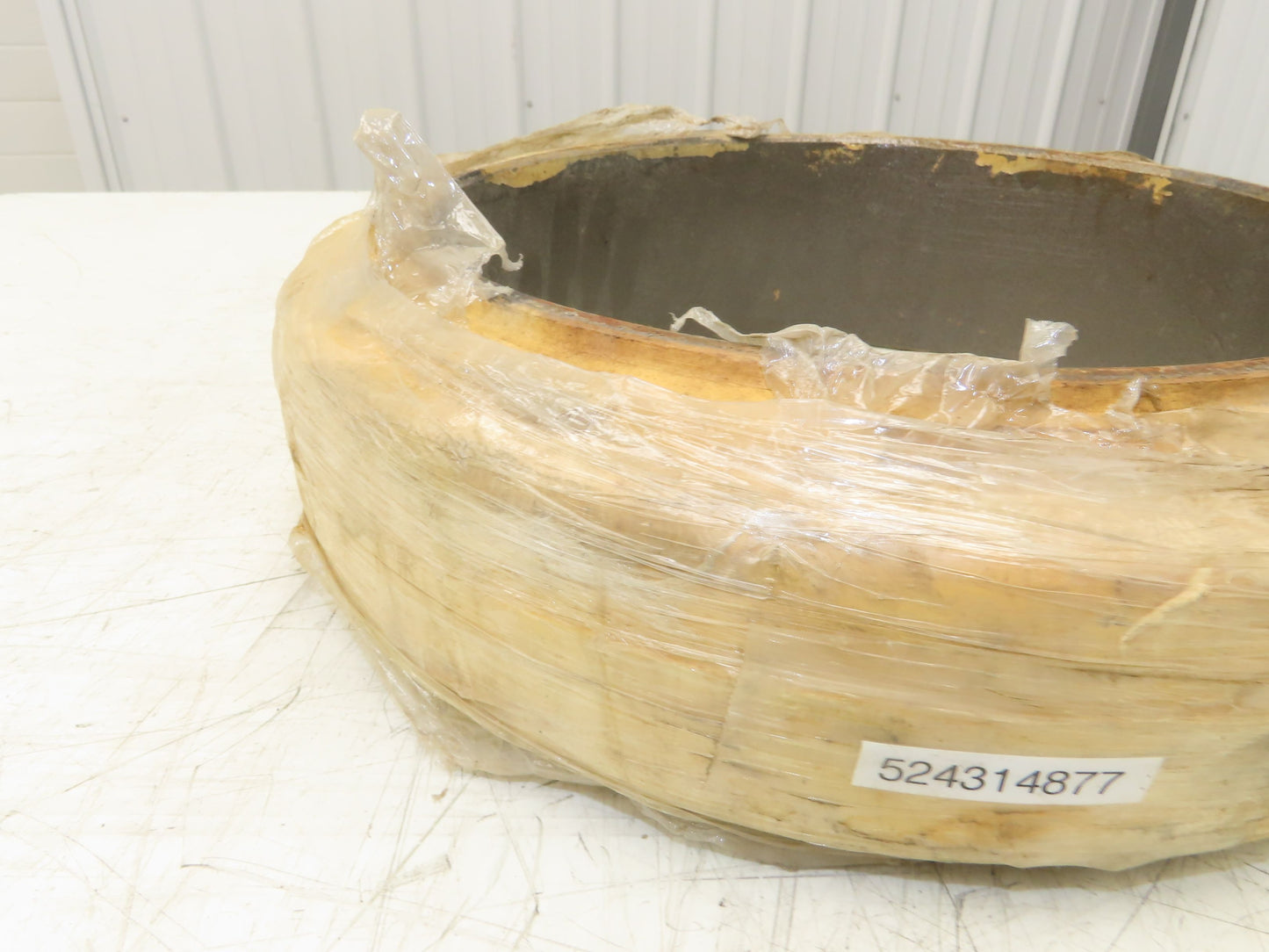 Super Solid 15x4x11-1/4 Forklift Tire Smooth Solid Press-on White Non-Marking