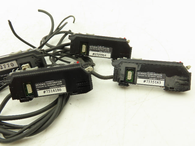 Keyence FS-V31 FS-V32 Fiber Optic Sensor Amplifier NPN 12-24vDC Lot of 3 Sets