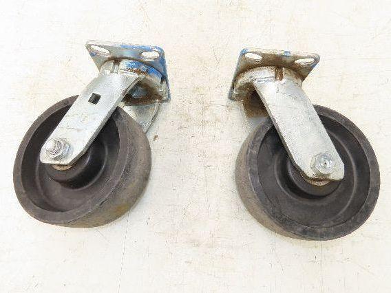 Phenolic Swiveling Caster Wheel 8x3" Black Lot of 2