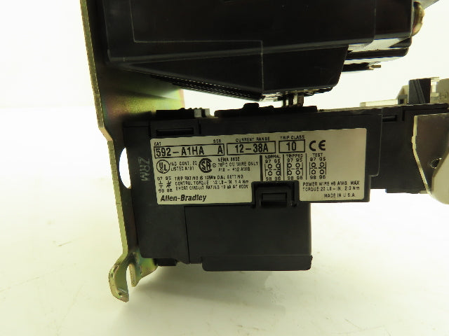 Allen Bradley Motor Starter Overload NEMA 1 600v Contactor 110v Coil 12-38A 10Hp