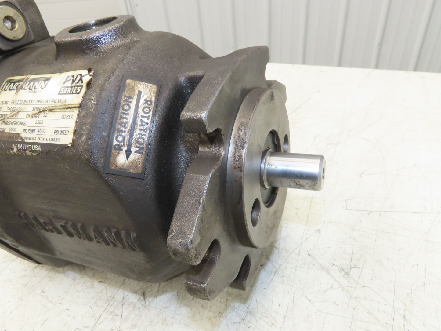 Hartmann PVX232-BKXXX-19GT/AT-PCXXXX Hydraulic Piston Pump 15gpm 4500psi