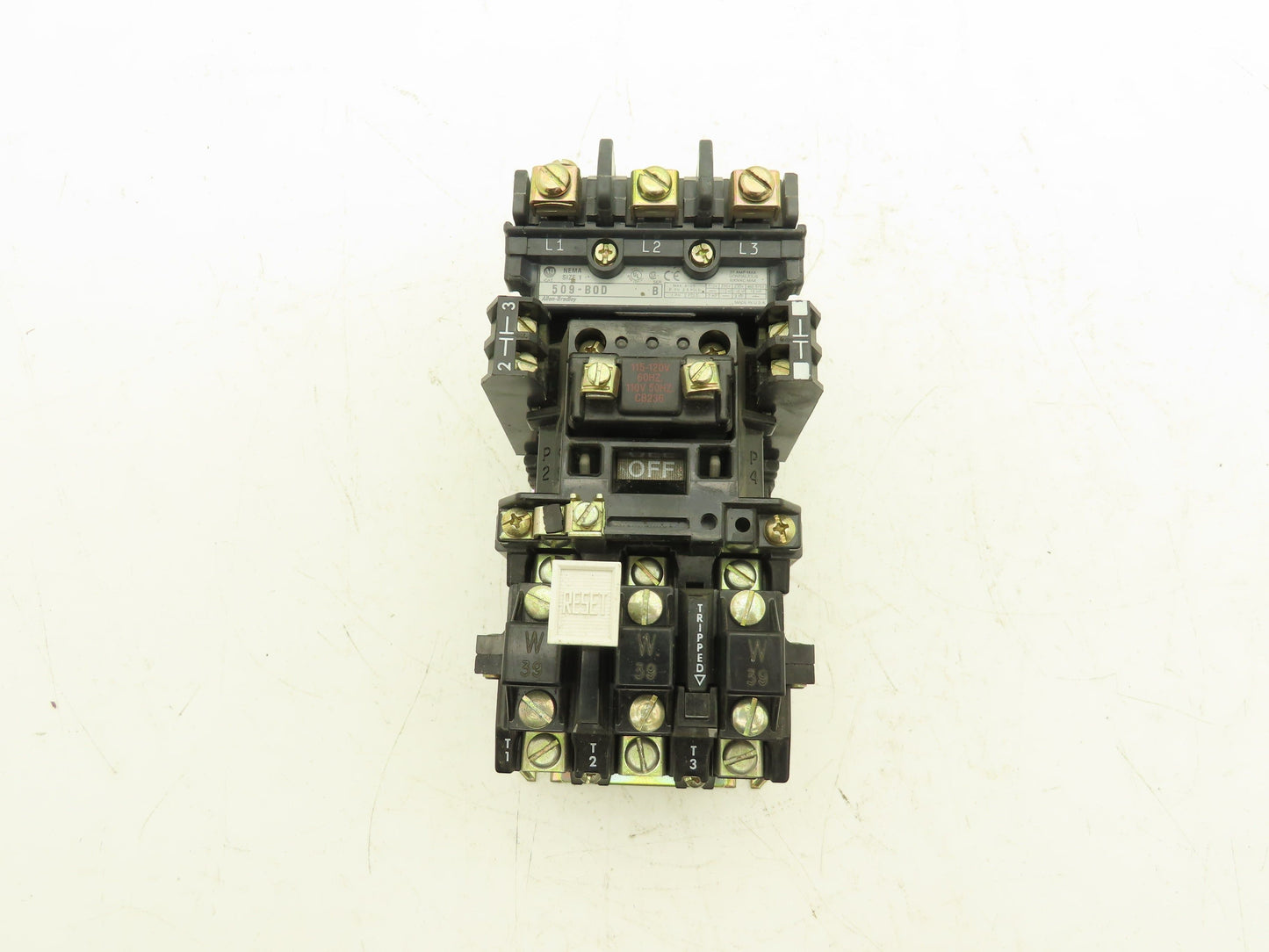 Allen Bradley 509-BOD Motor Starter 575v 3Ph 10Hp Overload Relay NEMA Size 1
