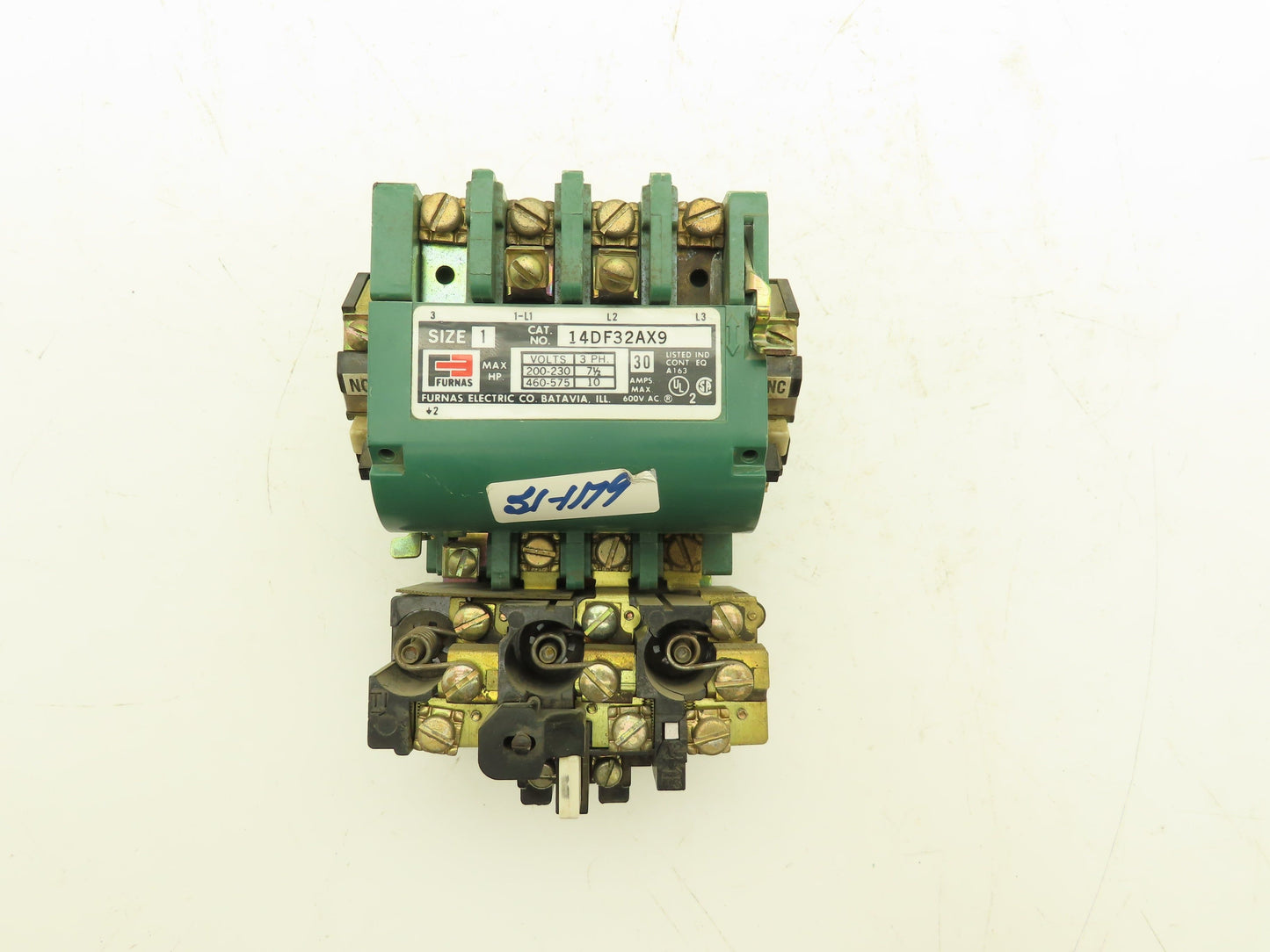Furnas 14DF32AX9 Motor Starter NEMA Size 1 30A 230VAC/575VAC 7.5Hp/10Hp