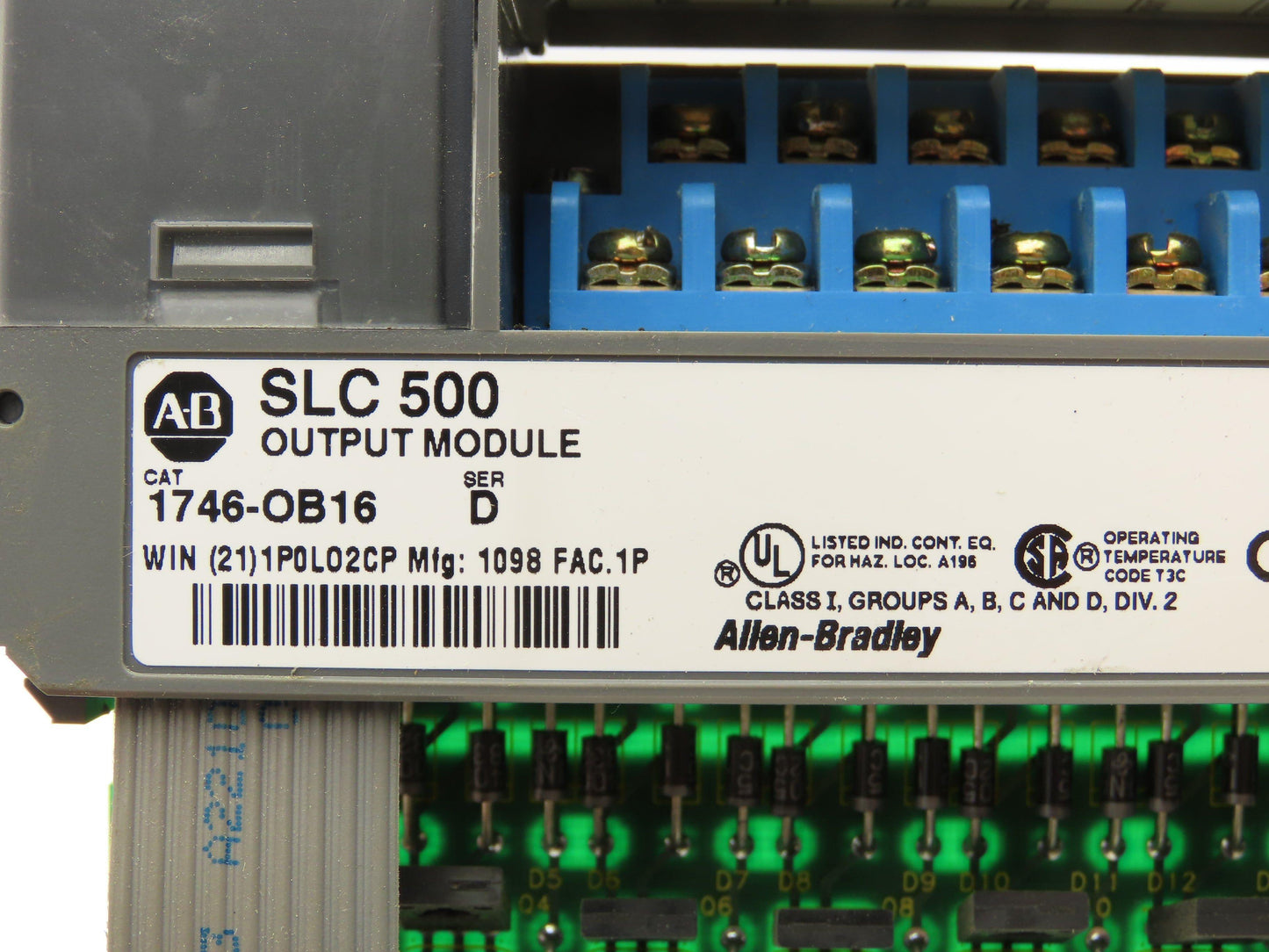 Allen Bradley 1746-OB16 SLC 500 Output Module Series D Lot of 10