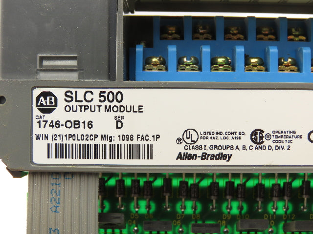 Allen Bradley 1746-OB16 SLC 500 Output Module Series D Lot of 10