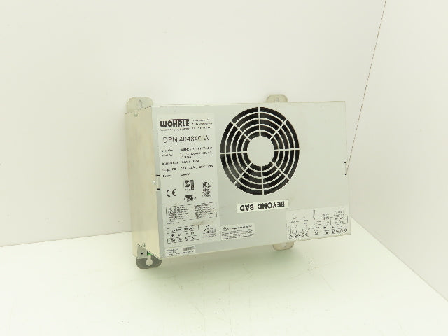 Wohrle DPN 404840/W Power Supply 48-60vDC 40-33A 2kW Out 380-500vAC 3Ph In