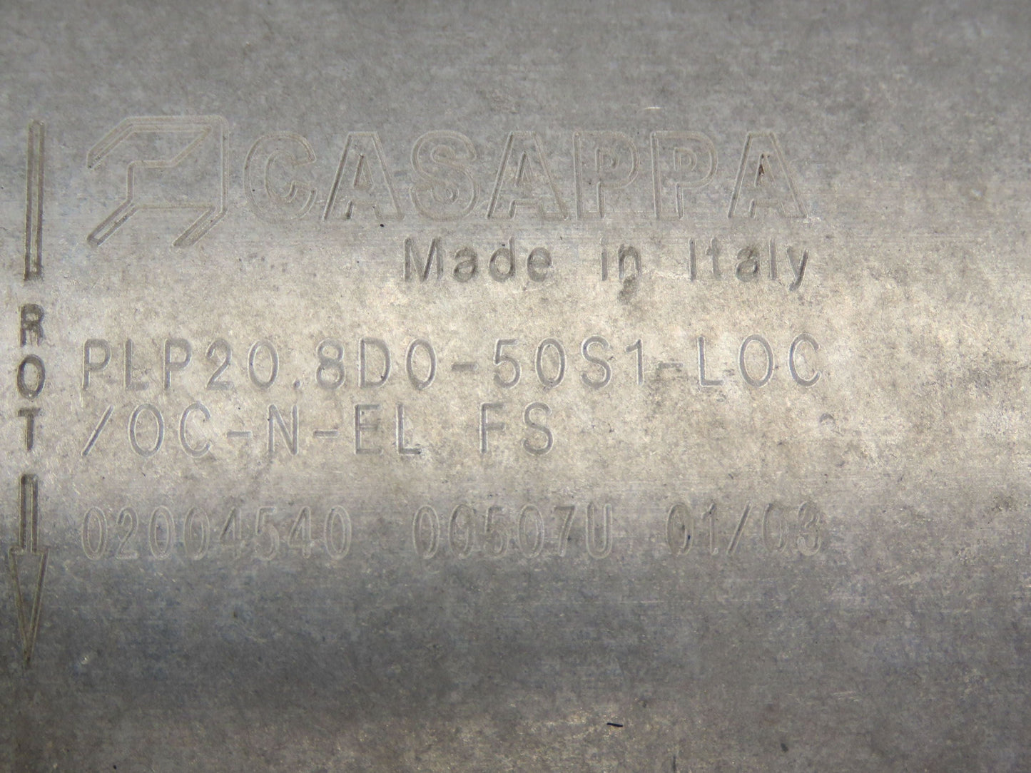 Casappa PLP20.8D0-50S1-LOC/OC-N-EL FS Hydraulic Gear Pump 3.7gpm 4000psi 5Hp 3PH
