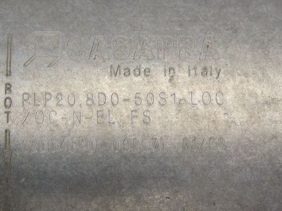 Casappa PLP20.8D0-50S1-LOC/OC-N-EL FS Hydraulic Gear Pump 3.7gpm 4000psi 5Hp 3PH