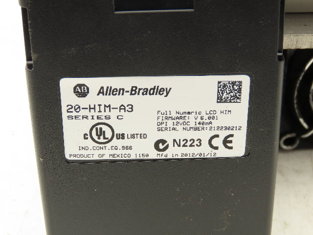 Allen Bradley 20AD3P4A3NYNANNN PowerFlex 70 Variable AC Drive VFD 2Hp 480v 3Ph