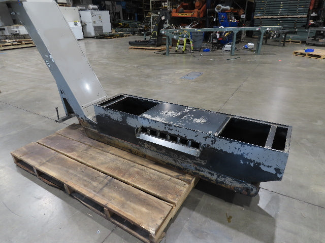 Enomoto CNC Chip Conveyor 16"x 67" Infeed 52-56" Discharge 220V 3PH
