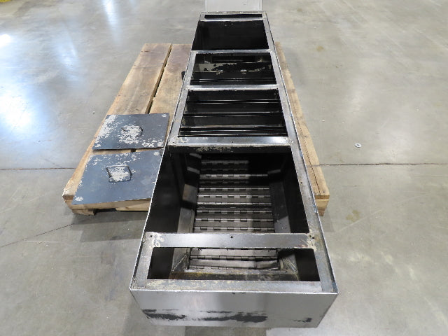 Enomoto CNC Chip Conveyor 16"x 67" Infeed 52-56" Discharge 220V 3PH