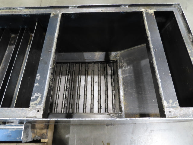 Enomoto CNC Chip Conveyor 16"x 67" Infeed 52-56" Discharge 220V 3PH