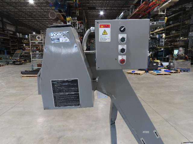 Enomoto CNC Chip Conveyor 16"x 67" Infeed 52-56" Discharge 220V 3PH