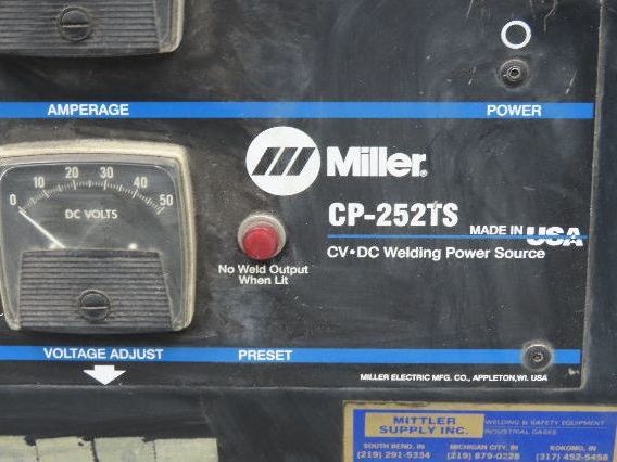 Miller CP-252TS Mig Welder 250 amp 100% Duty CV-DC 70 Wire Feeder 3PH