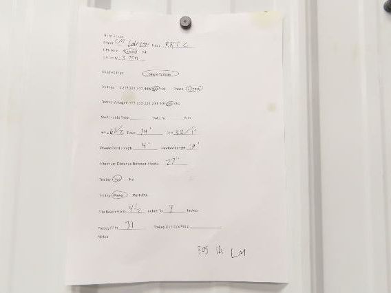 CM Lodestar RRT2 3 Ton Electric Chain Hoist 2 Speed 14' Lift Power Trolley 460V