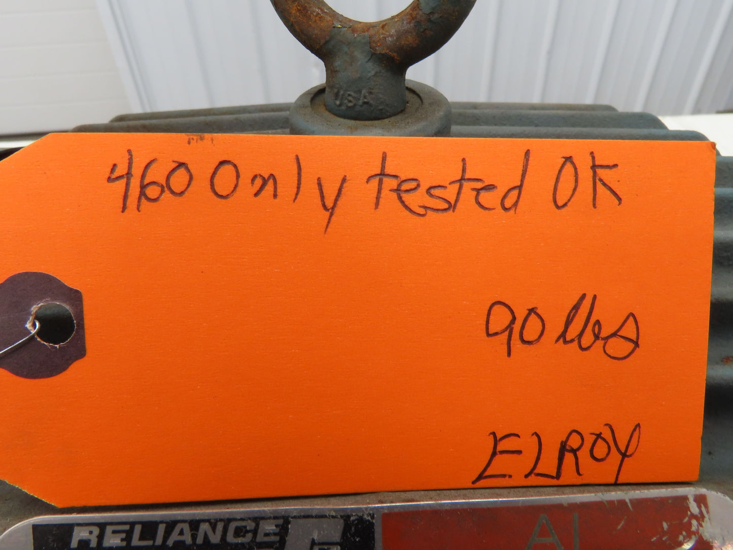 Reliance Electric P18G3894A AI Automotive AC Motor 1Hp 1750 RPM 460V 3PH 182C