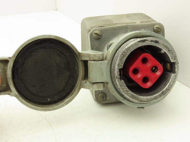 Crouse Hinds AR342 Arktite Receptacle 30a Amp 4p 3w 600VAC Pin Sleave Housing
