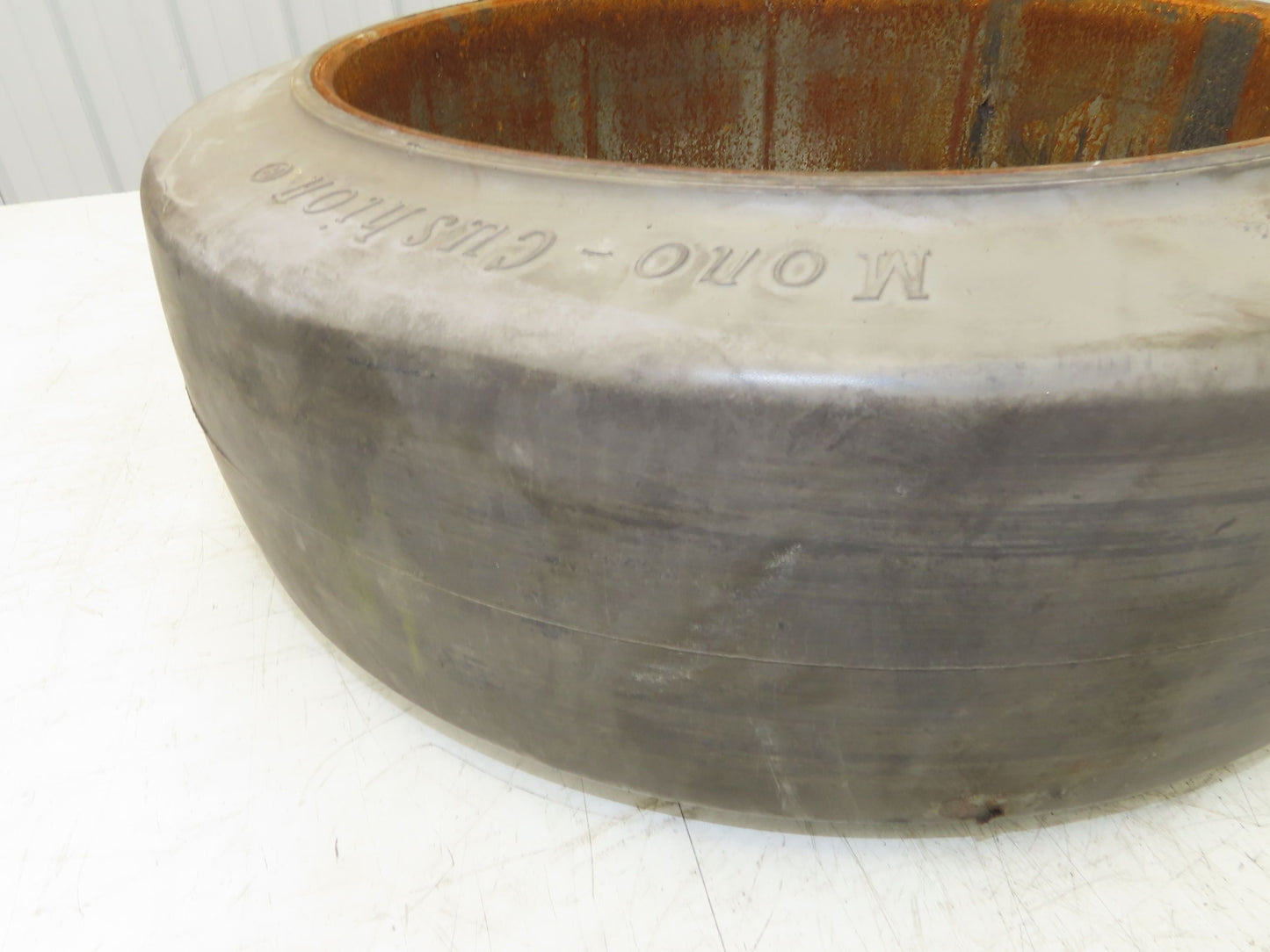 Monarch 21x7x15 Mono-Cushion Forklift Tire Smooth Solid Press-on Gray Non-Mark