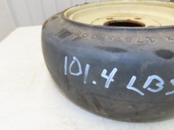 Monarch 18x7x12-1/8 Forklift Tire Smooth Solid Press-on Black 5x138mm Rim