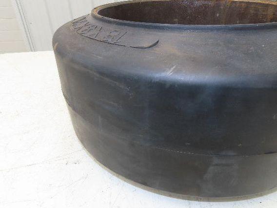 Super Solid 18x8x12-1/8 Forklift Tire Smooth Solid Press-on Black