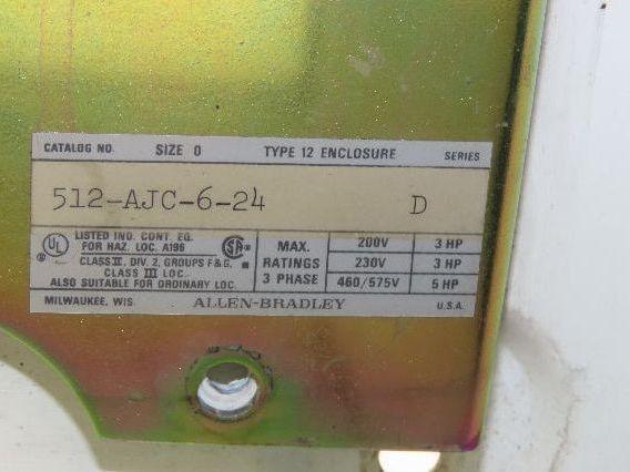 Allen Bradley 512 Combination Motor Starter Fused Disconnect Enclosure Only