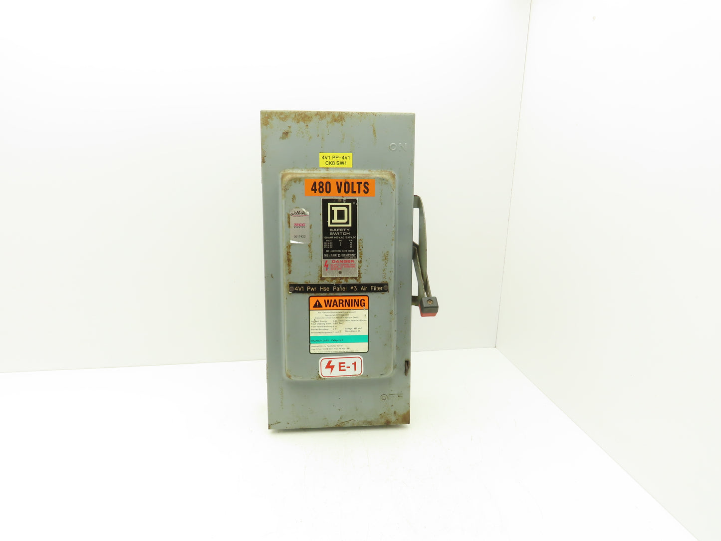 Square D HU363 Safety Disconnect Switch 100A 600V Non Fused 3 Pole Series F05