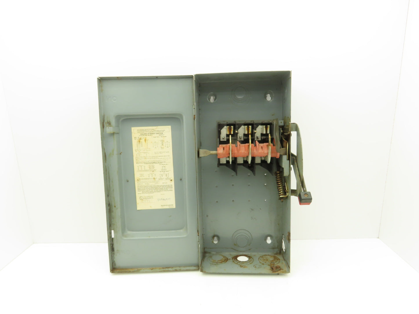 Square D HU363 Safety Disconnect Switch 100A 600V Non Fused 3 Pole Series F05