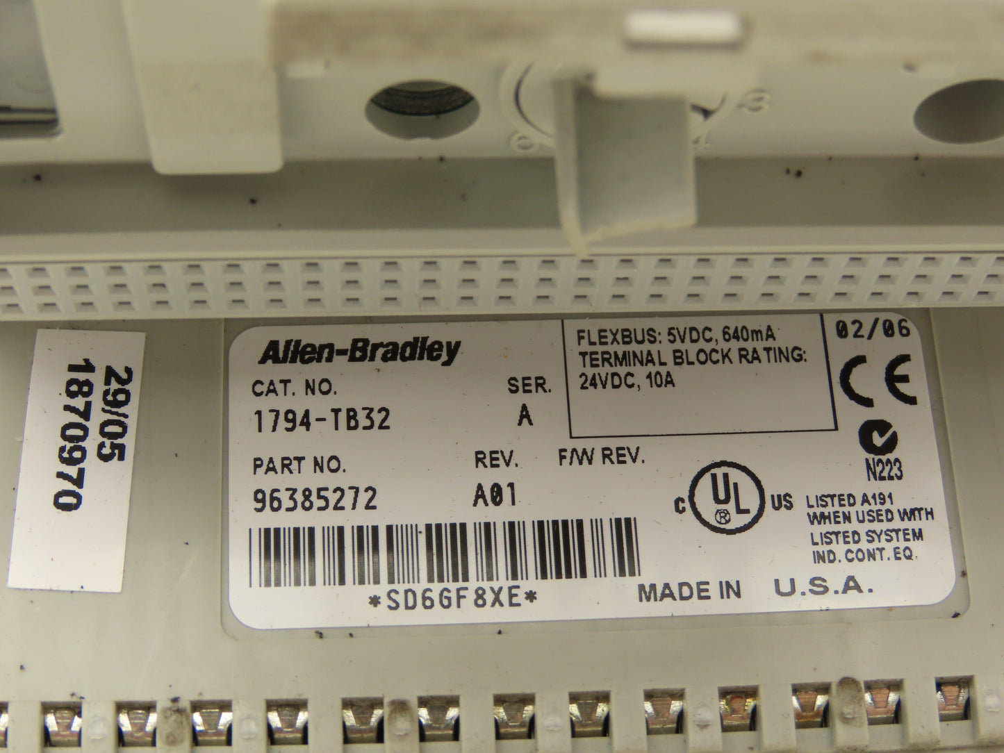 Allen Bradley 1794-IB32 DC Sink Input 32PT 24vDC