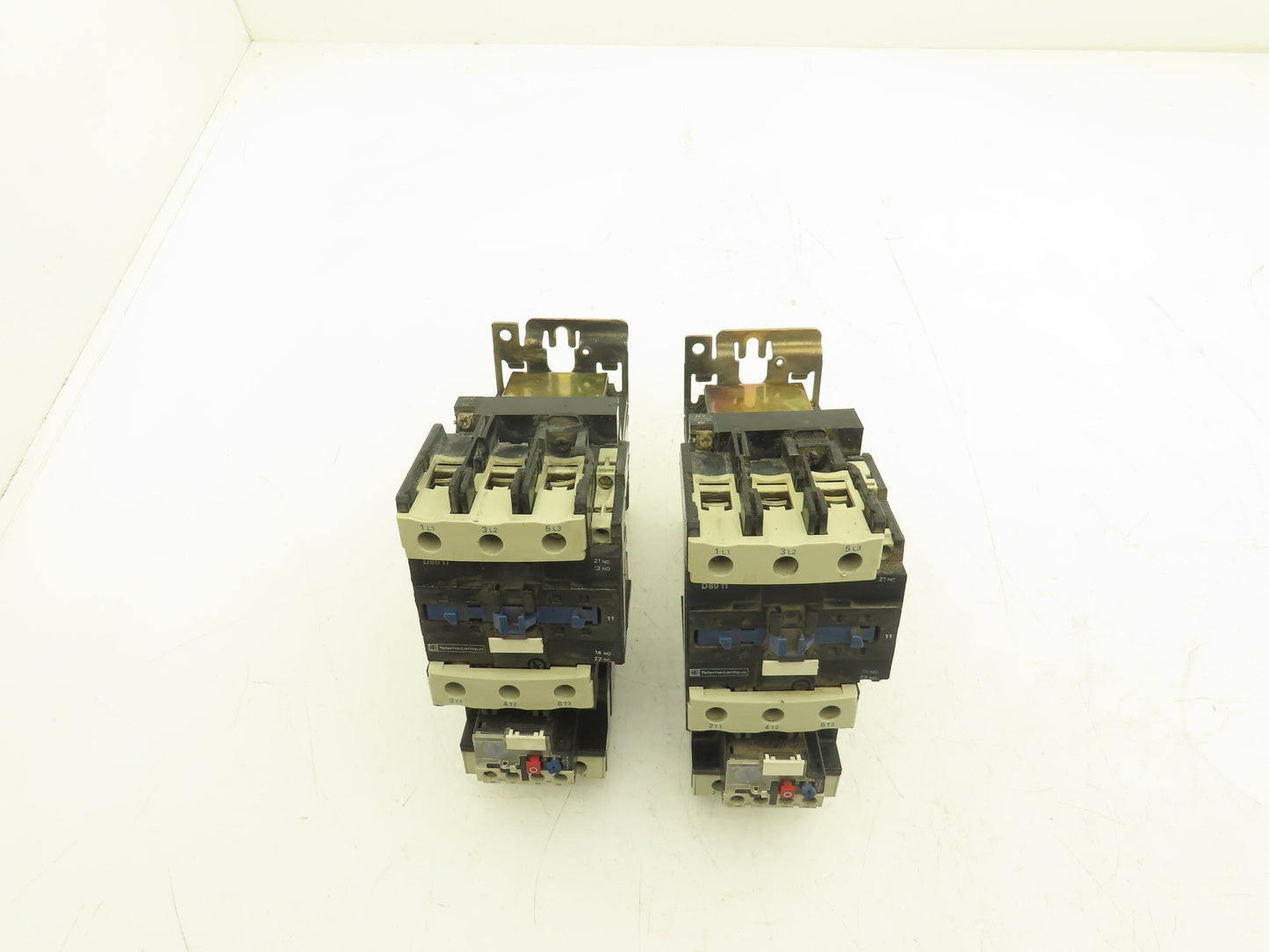 Telemecanique LP1 D8011 Contactor 110amp 600V Thermal overload 55-70amp Lot of 2