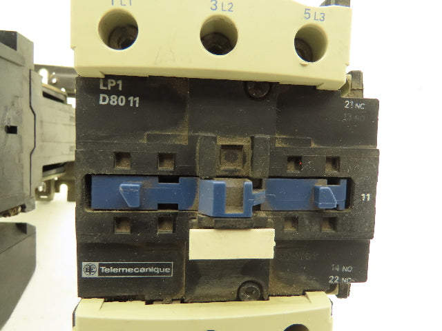 Telemecanique LP1 D8011 Contactor 110amp 600V Thermal overload 55-70amp Lot of 2