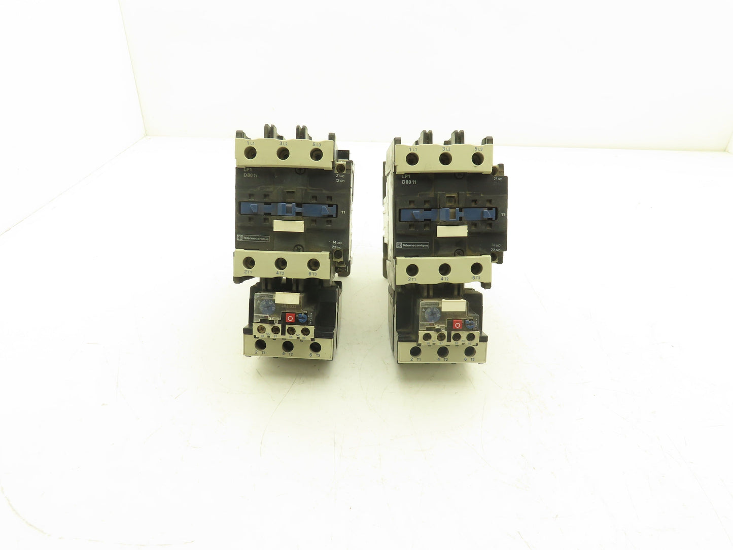 Telemecanique LP1 D8011 Contactor 110amp 600V Thermal overload 55-70amp Lot of 2