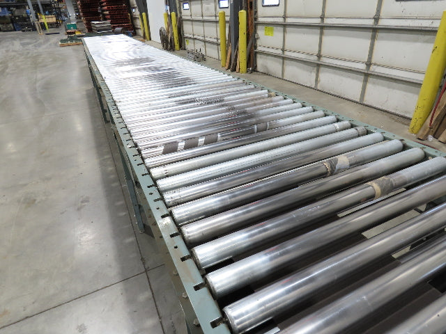 Hytrol 36"x 28' Accumulation Roller Conveyor 2Hp 460V 3PH 105 FPM Belt Drive