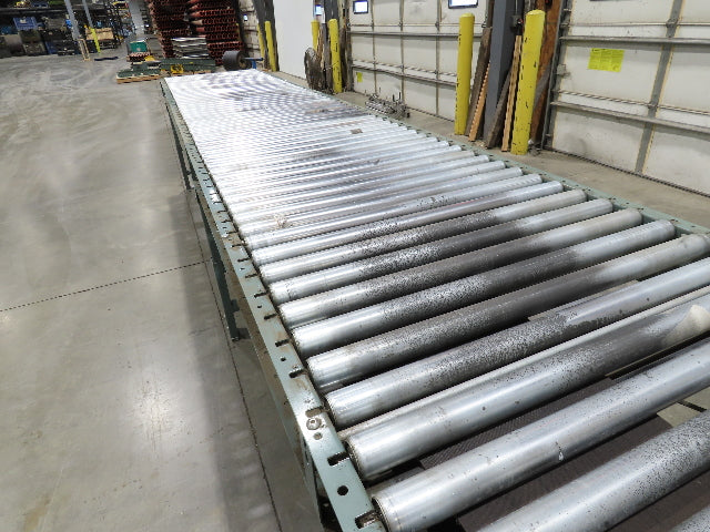 Hytrol 36"x 28' Accumulation Roller Conveyor 2Hp 460V 3PH 105 FPM Belt Drive