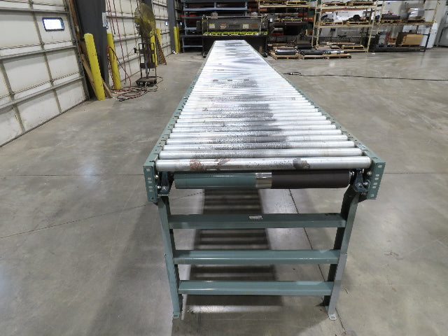Hytrol 36"x 28' Accumulation Roller Conveyor 2Hp 460V 3PH 105 FPM Belt Drive