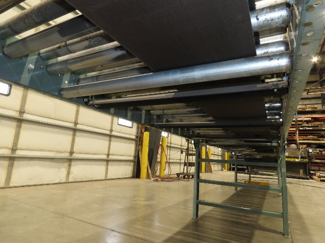 Hytrol 36"x 28' Accumulation Roller Conveyor 2Hp 460V 3PH 105 FPM Belt Drive