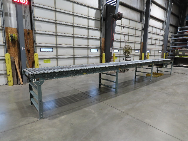 Hytrol 36"x 28' Accumulation Roller Conveyor 2Hp 460V 3PH 105 FPM Belt Drive