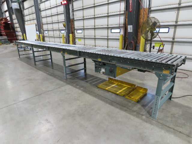 Hytrol 36"x 28' Accumulation Roller Conveyor 2Hp 460V 3PH 105 FPM Belt Drive
