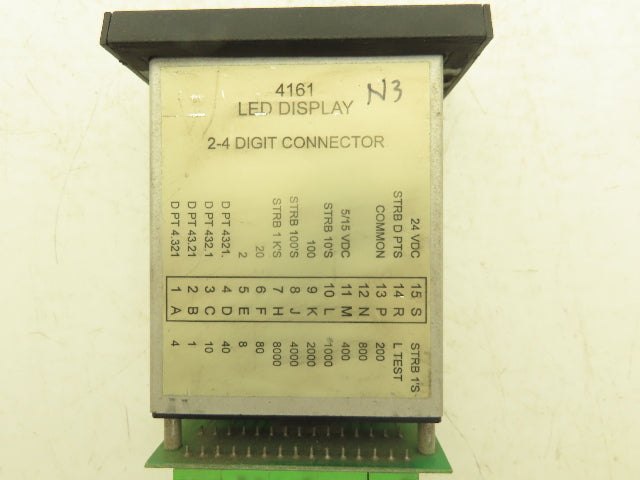 Total Control 4161-4-24-N12-H LED Display 2-4 Digit Connector