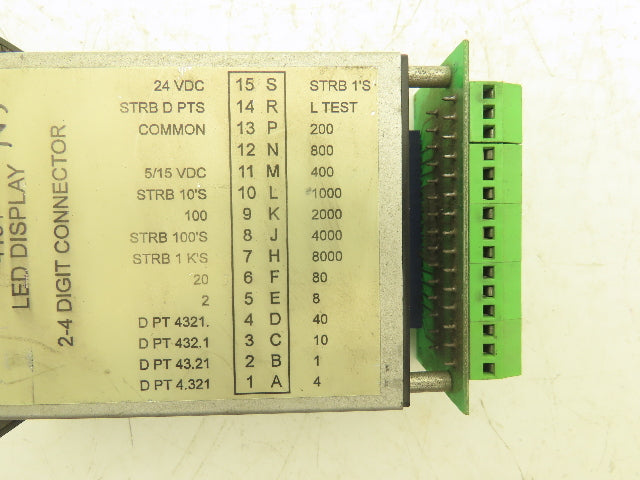 Total Control 4161-4-24-N12-H LED Display 2-4 Digit Connector