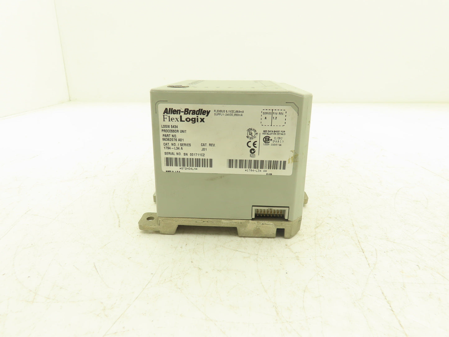 Allen Bradley 1794-L34 Flex Logix 5434 Processor Ser A Cat Rev J01 F/W 1.2