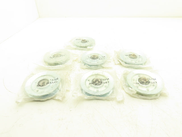 Rotary 13-734 Idler Pulley 3/8" Bore 4" Diameter Belt Size B Lot of 7