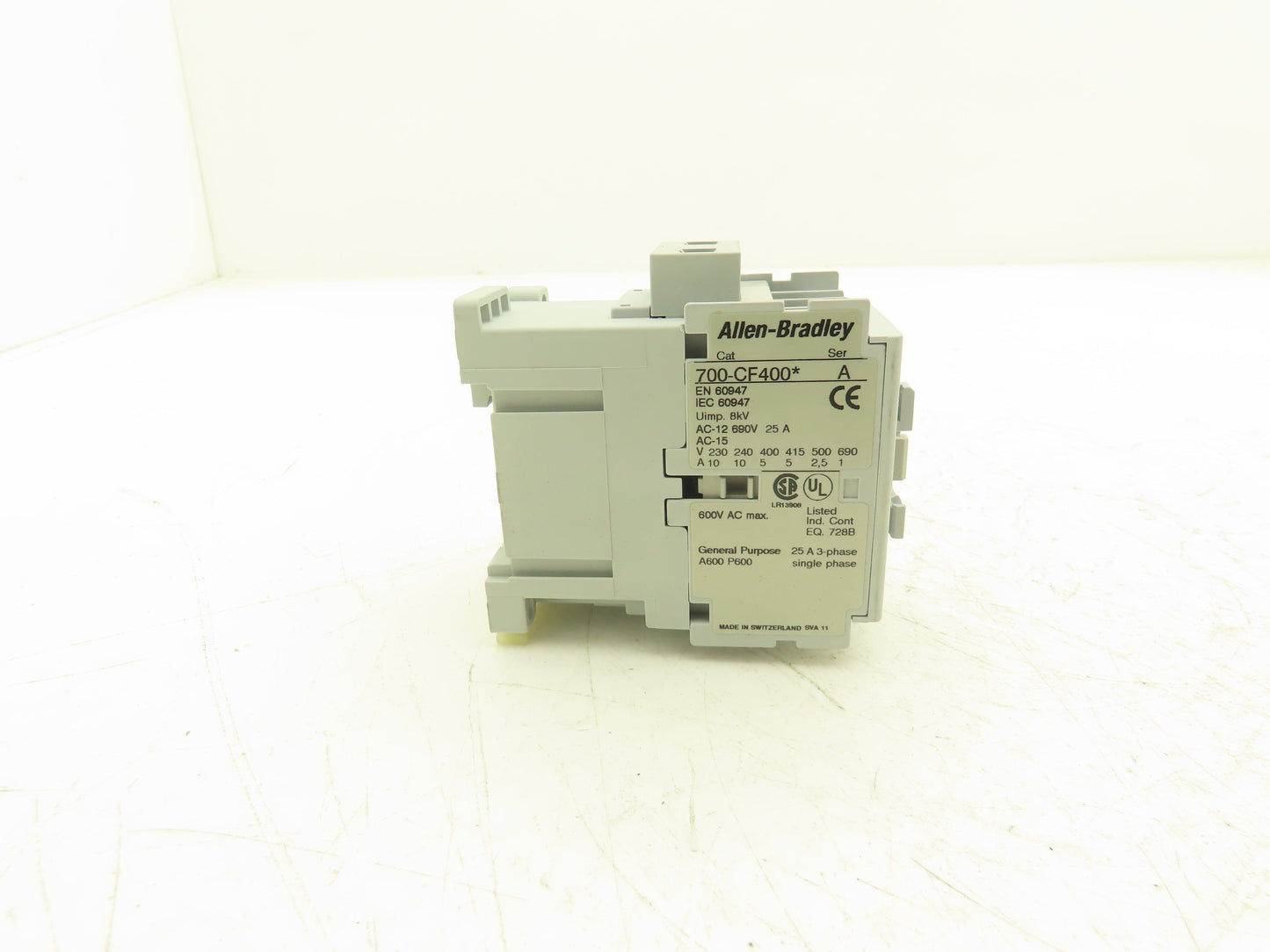 Allen Bradley 700-CF400KD Control Relay 110v 60Hz Coil 600vAC 25A 3Ph 4NO Ser A