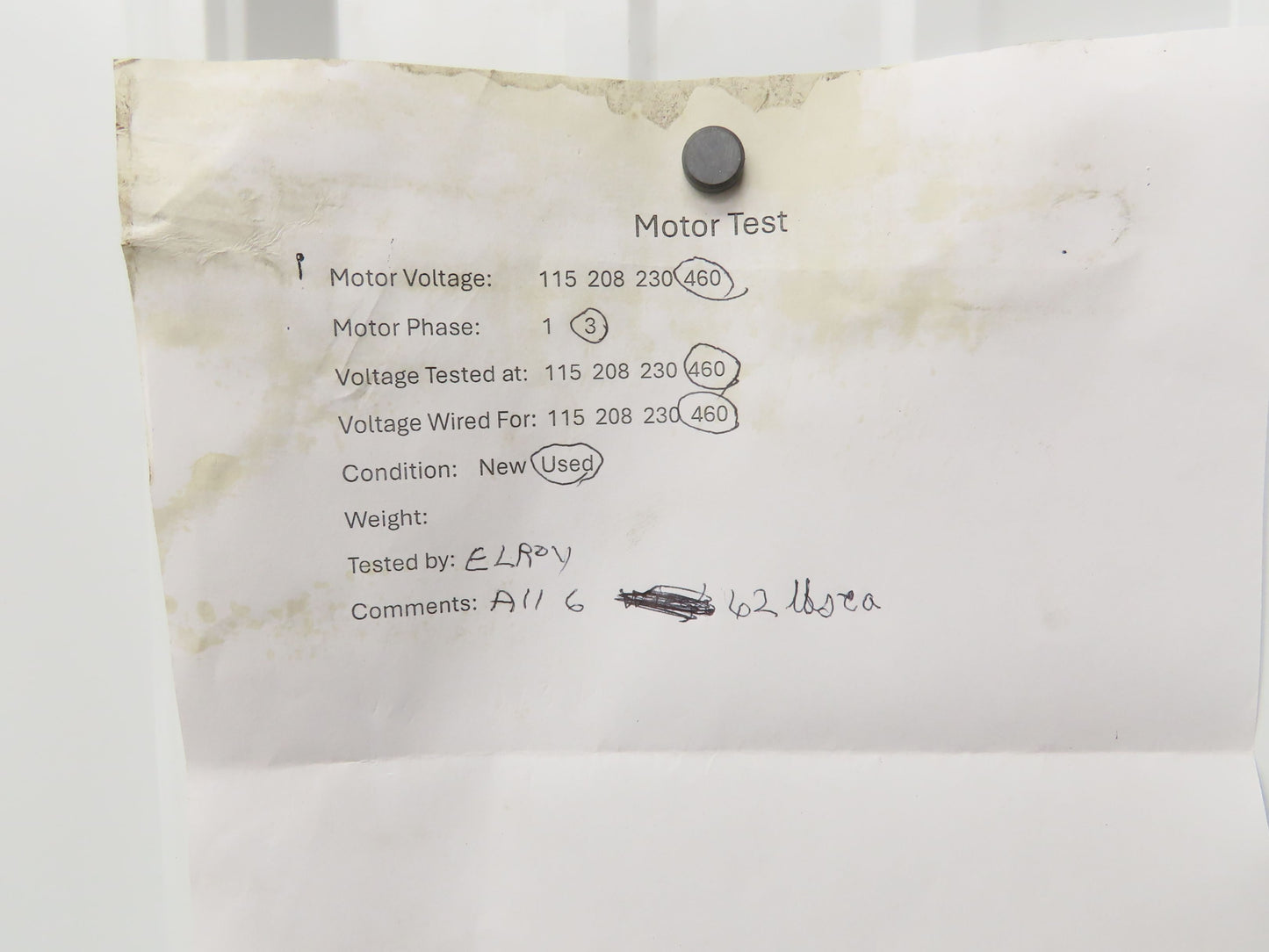 Meidinger AT68 Centrifugal Fan Blower 3x4" In/Out WEG 0.63kw 460V 3Ph 11" Blade