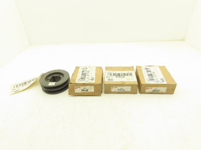 Browning 2TB46 Pully Sheave 2 Groove V-Belt Size A,B Taper Bushing P1 Lot of 4